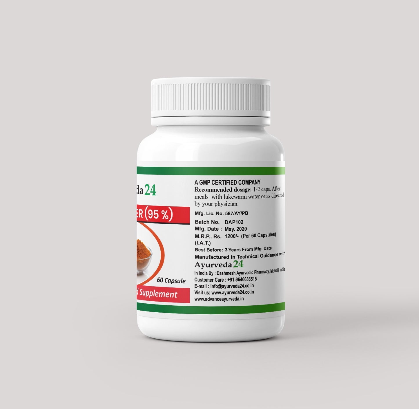 Curcumin Capsule - Powerful Ayurvedic Anti-Inflammatory Supplement