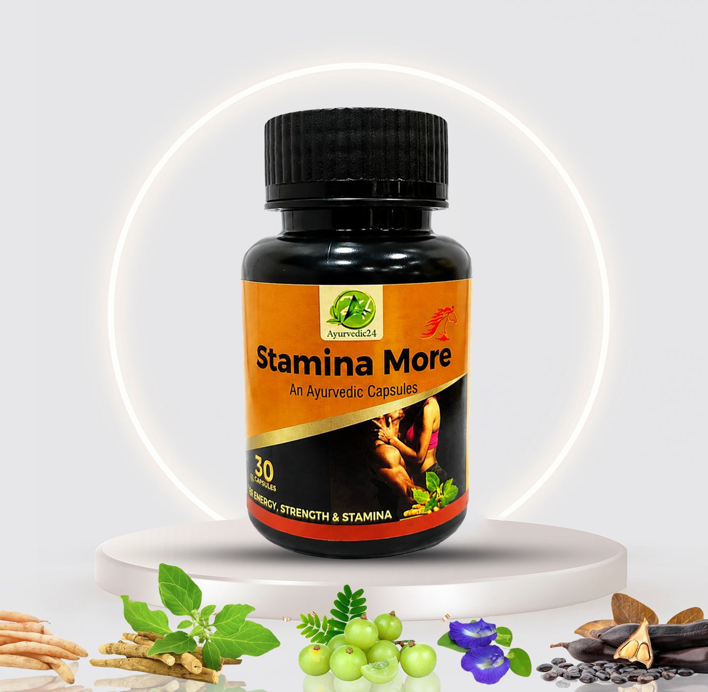 Stamina More – Ayurvedic Herbs to Improve Energy, Strength & Stamina